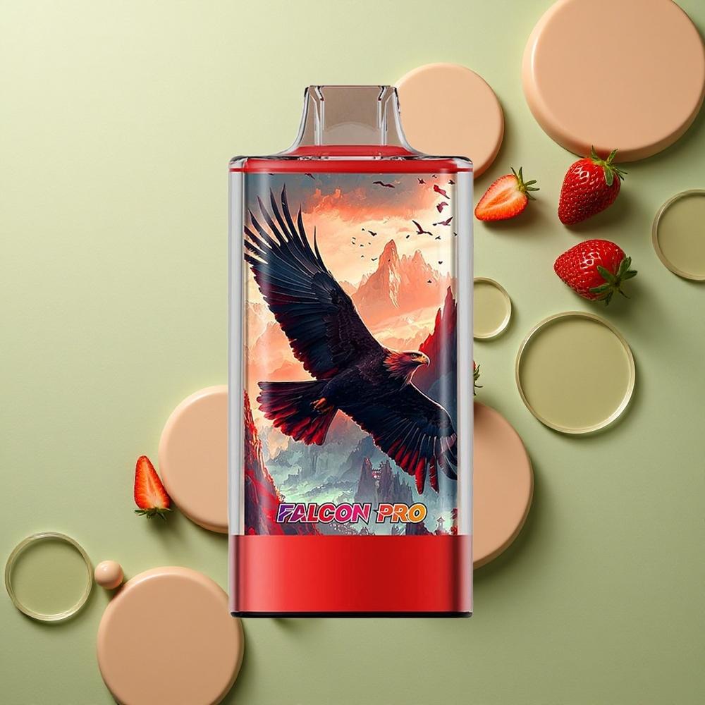 JNR Falcon Pro 28000 Jahodový Led s 30ml a 5% Nikotinu