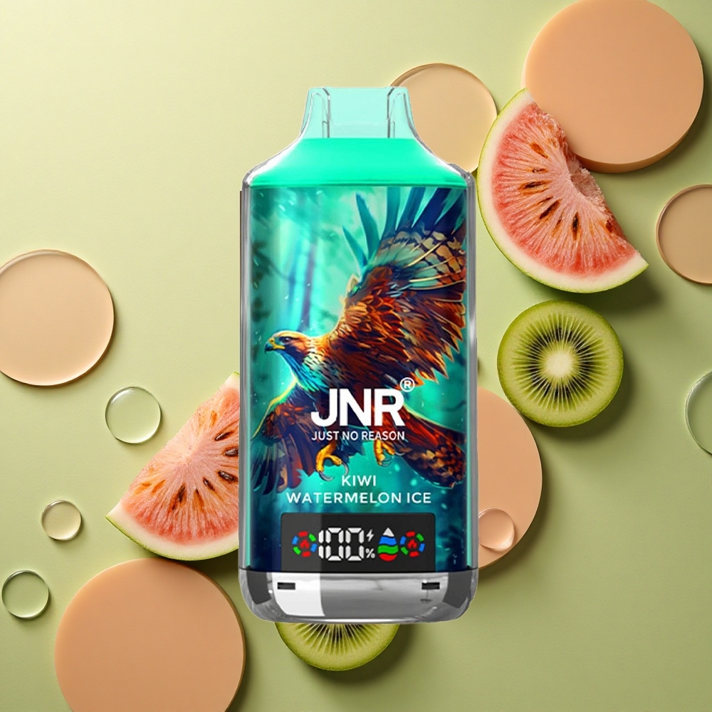 JNR Falcon X 18000 Kiwi Melounový Led s 24ml a Duální Mesh Cívka