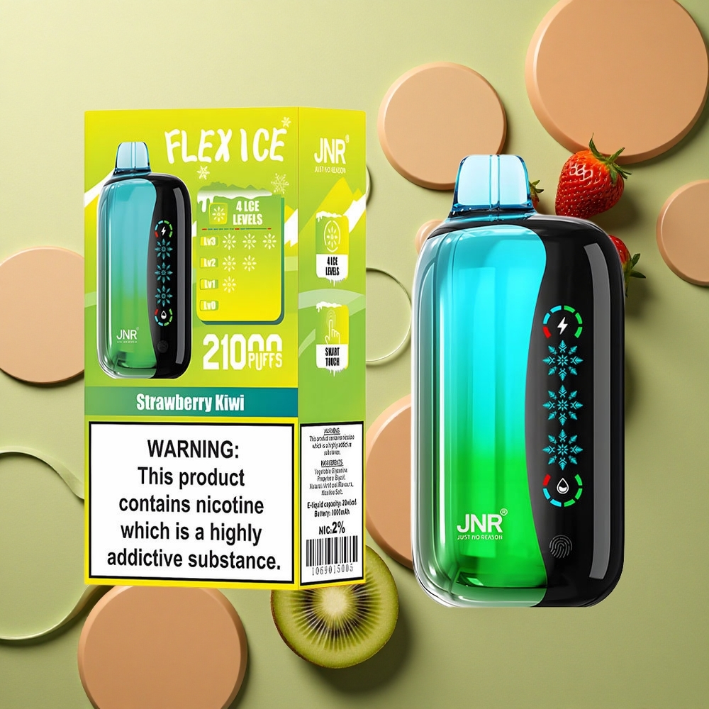 JNR Flex Ice 21000 Jahodové Kiwi s Nastavitelným Ledem a 26ml Náplní