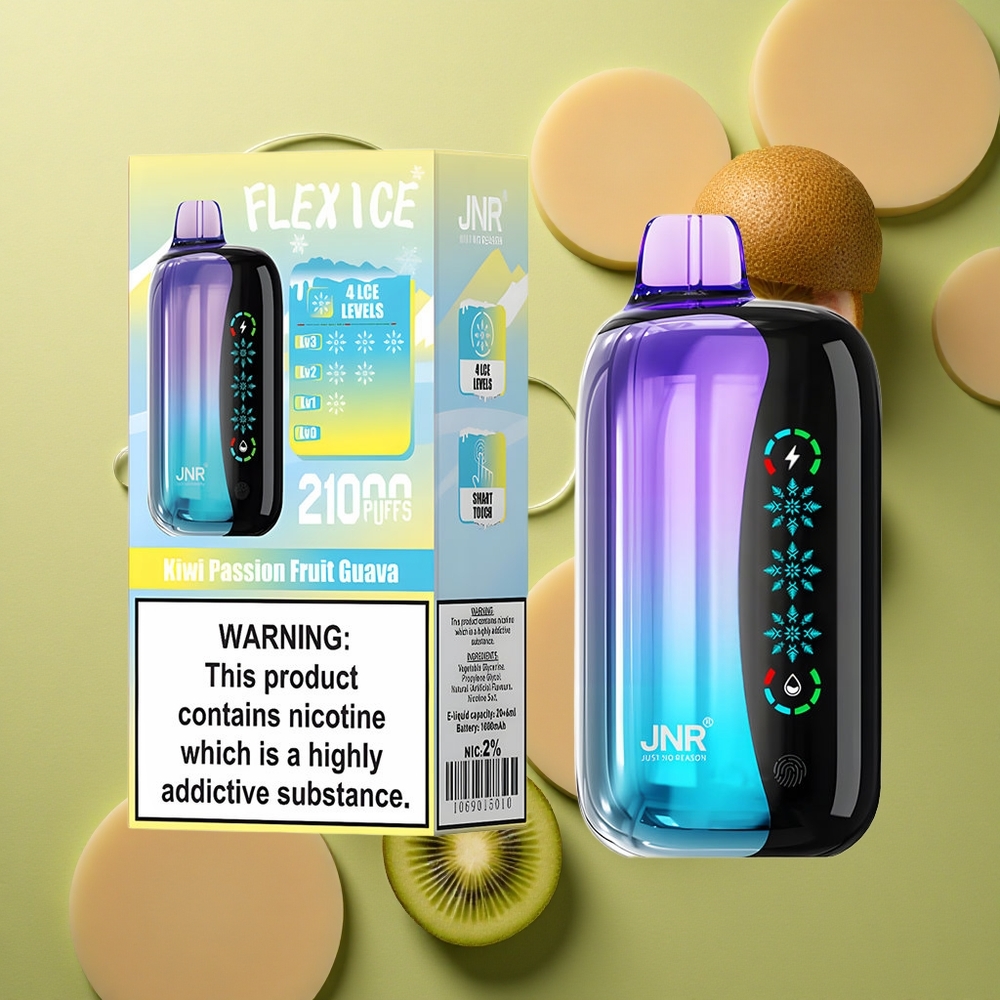 JNR Flex Ice 21000 Kiwi Mučenka Guava s Nastavitelným Ledem a Dotykovou Obrazovkou