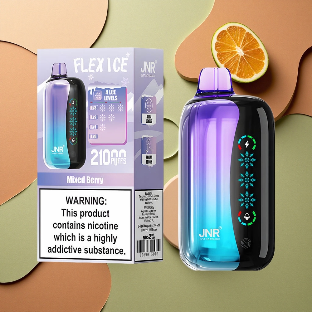 JNR Flex Ice 21000 Směs Lesního Ovoce s Ledovým Nastavením a Dvojitou Síťovinou 1.2 Ohm