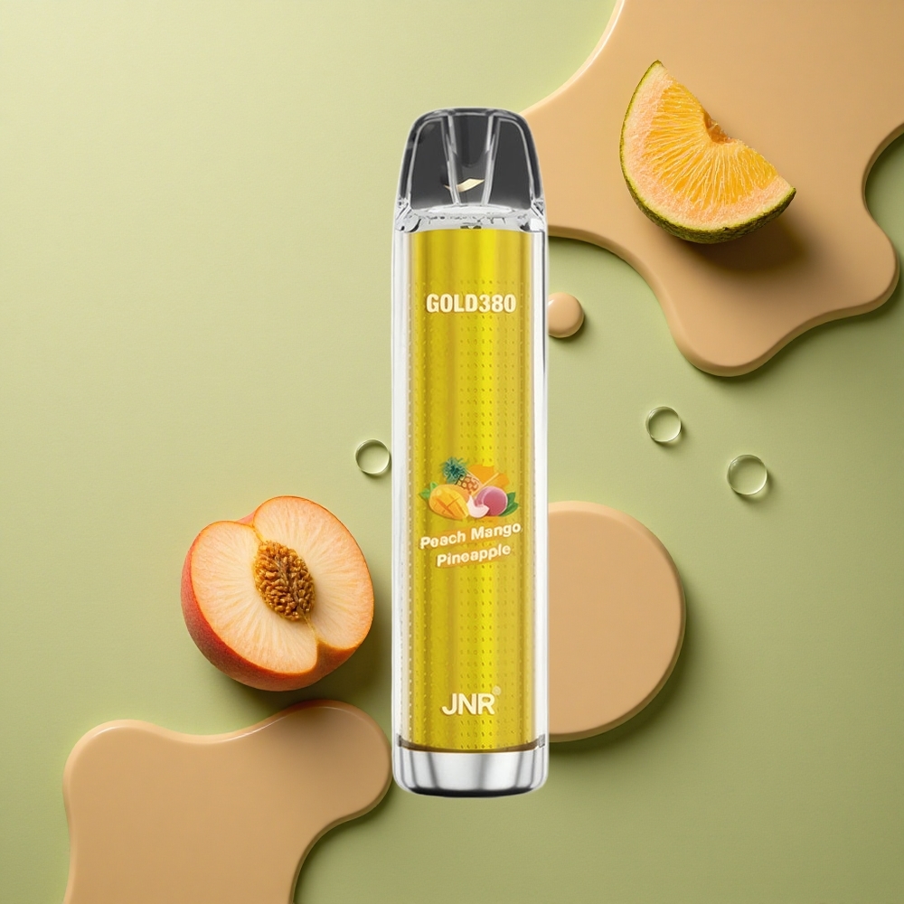 JNR Gold380 6000 Broskvový Mango Ananas 6000 Puffs 13ml 5% Nikotinu