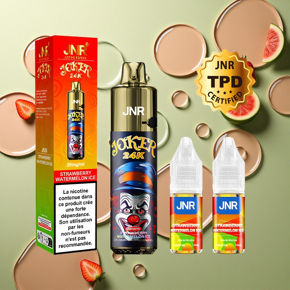 JNR Joker 24K Jahodový Melounový Led s Viditelnou Hladinou Tekutiny a Typ-C Nabíjením
