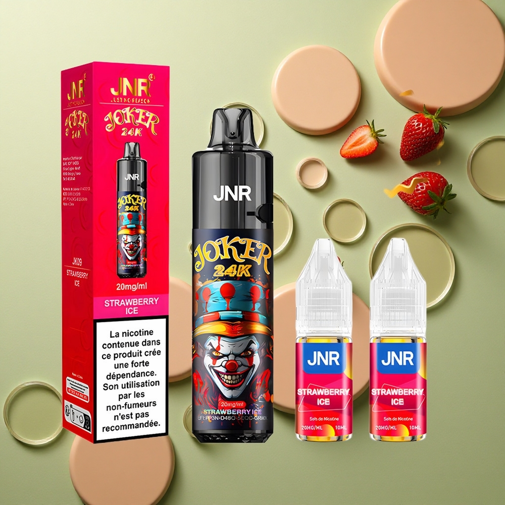 JNR Joker 24K Jahodový led s 2% nikotinu a 800mAh baterií