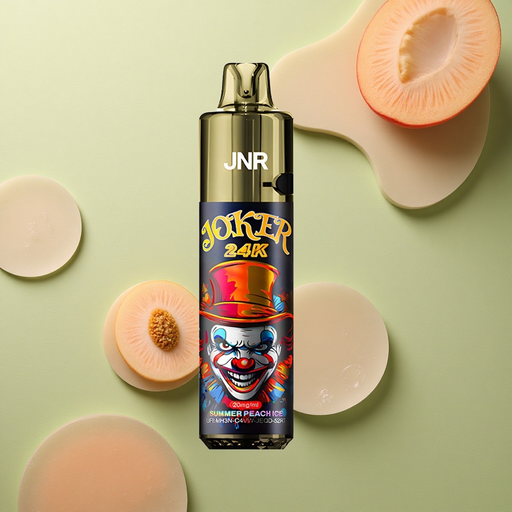 JNR Joker 24K Letní Broskvový Led s Viditelnou Hladinou E-liquidu a Typ-C Nabíjením