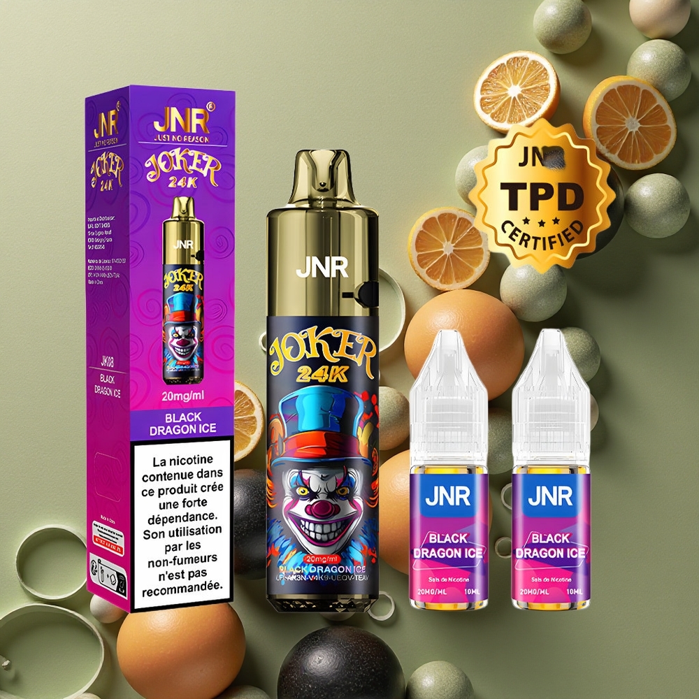 JNR Joker 24K Černý Dračí Led s Viditelnou Hladinou a Typ-C Nabíjením