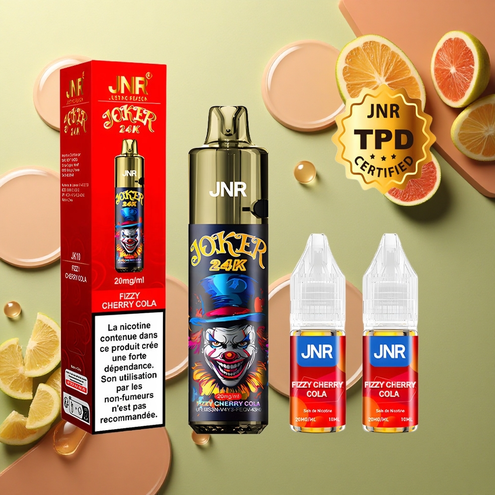 JNR Joker 24K Šumivá Třešňová Cola s Viditelnou Hladinou a Barevným Světlem