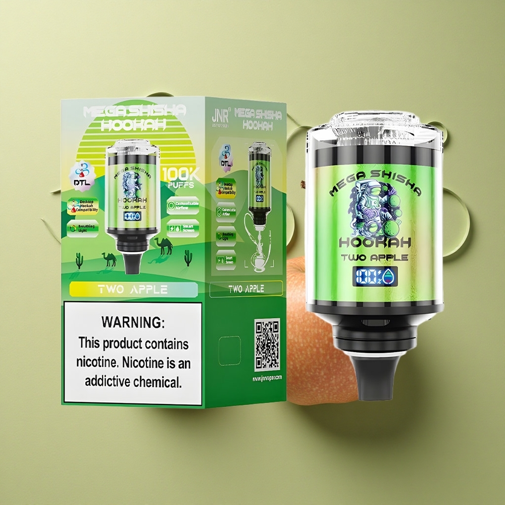 JNR Mega Shisha Hookah 100K Dvě Jablka 60ml 2200mAh Typ-C