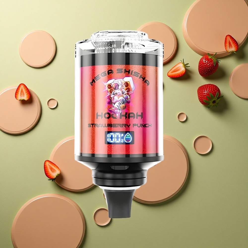 JNR Mega Shisha Hookah 100K Jahodový Punch 2200mAh Typ-C