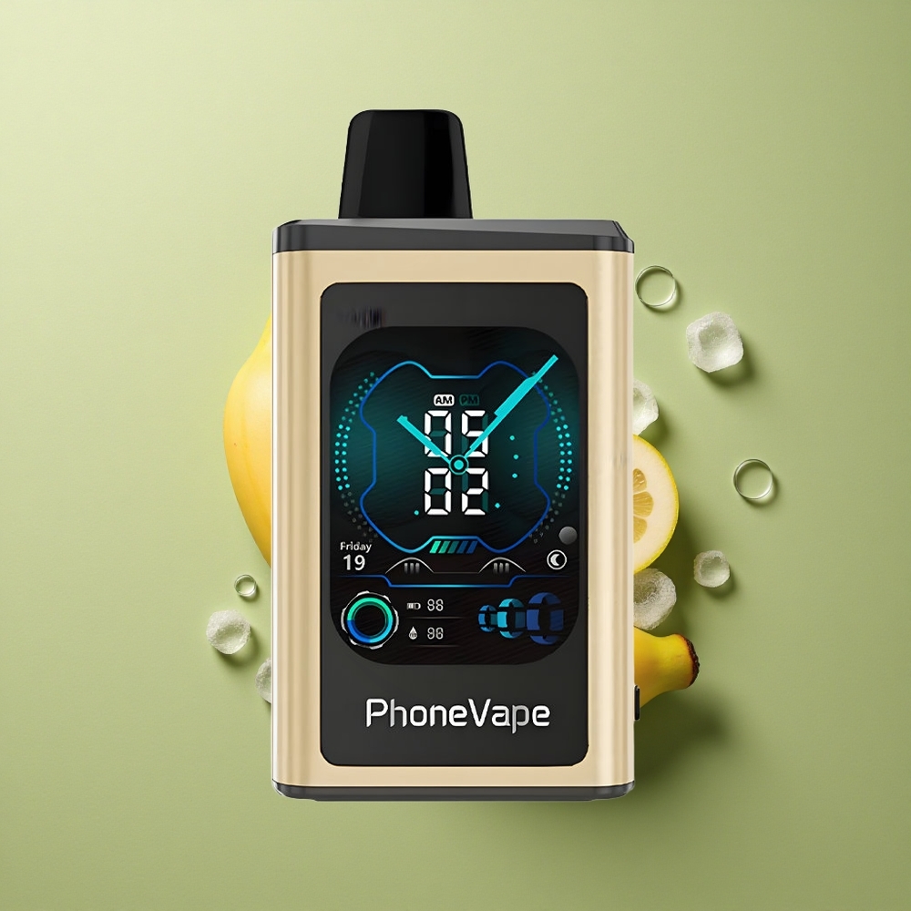 JNR PhoneVape 30000 Banánový Led s Turbo Režimem a Nastavitelným Průtokem Vzduchu