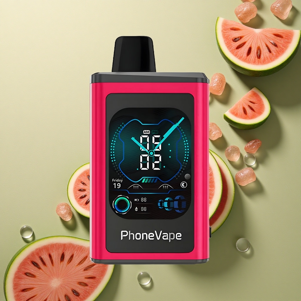 JNR PhoneVape 30000 Melounový Led s Turbo Režimem a Plnou Obrazovkou