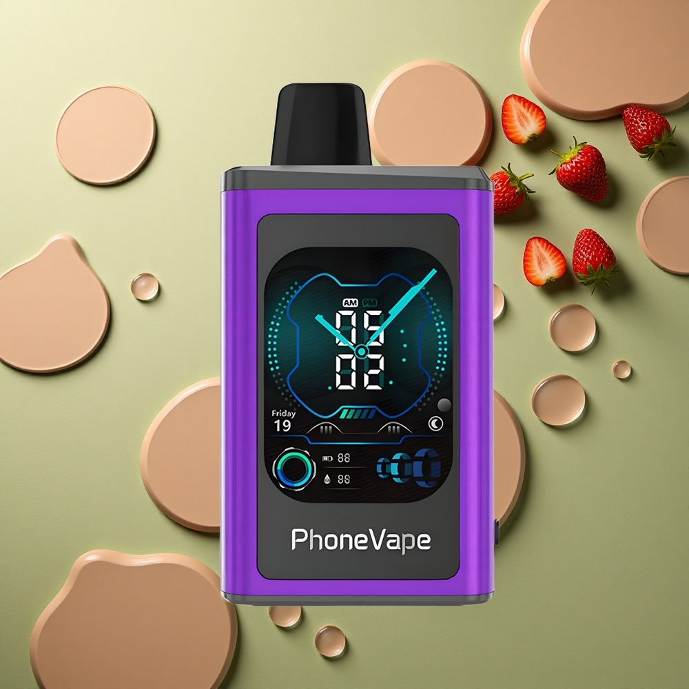 JNR PhoneVape 30000 Třešňová Jahodová Malinová s Turbo Režimem a Plnou Obrazovkou