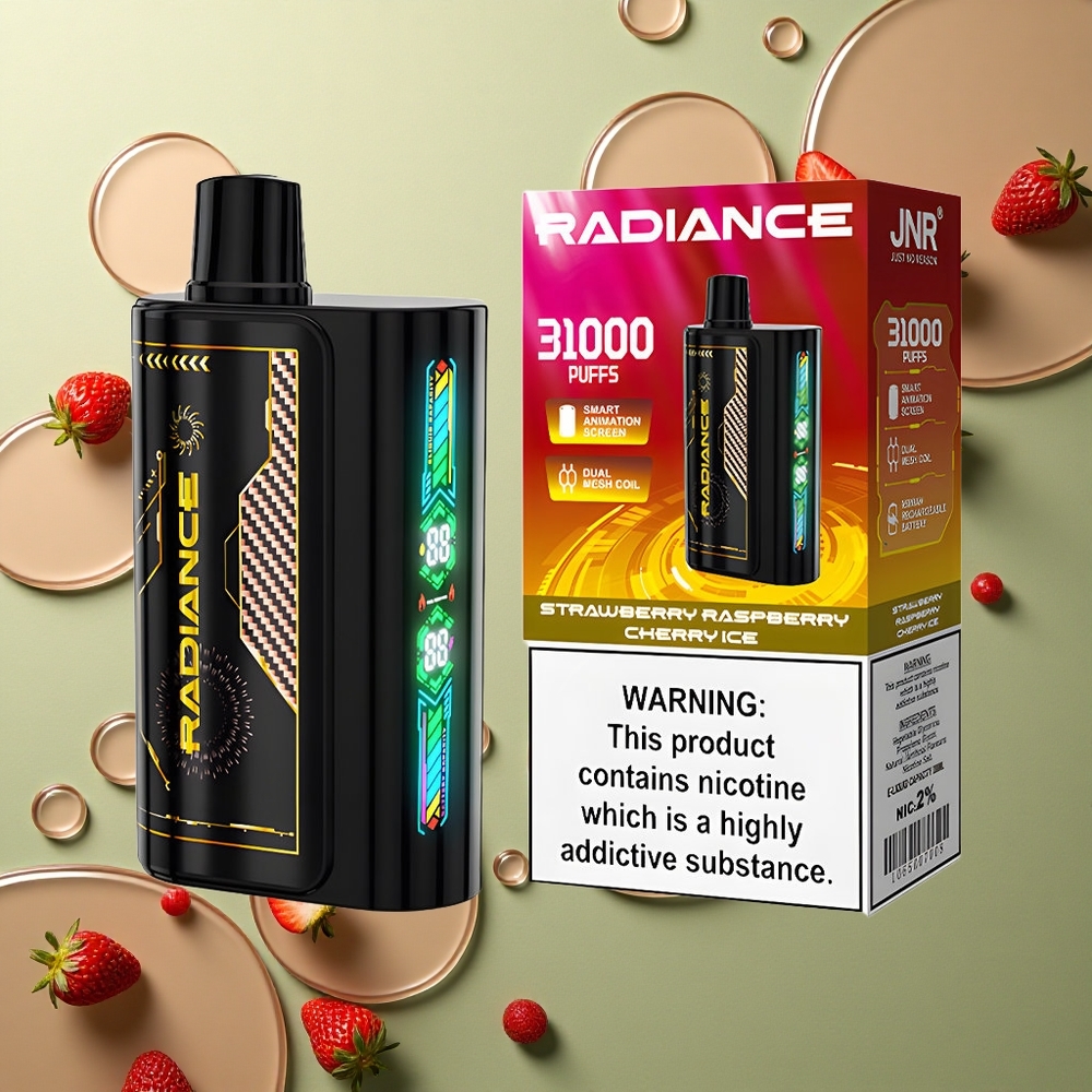 JNR Radiance 31000 Jahodový Malinový Třešňový Led s 28ml a 950 mAh