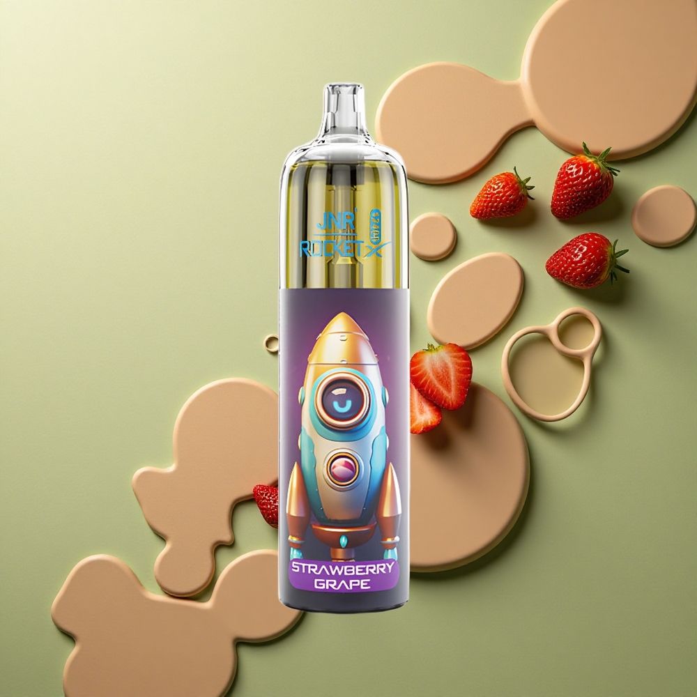 JNR Rocket-X 12400 Jahodové Hroznové s Nastavitelným Průtokem a RGB Osvětlením