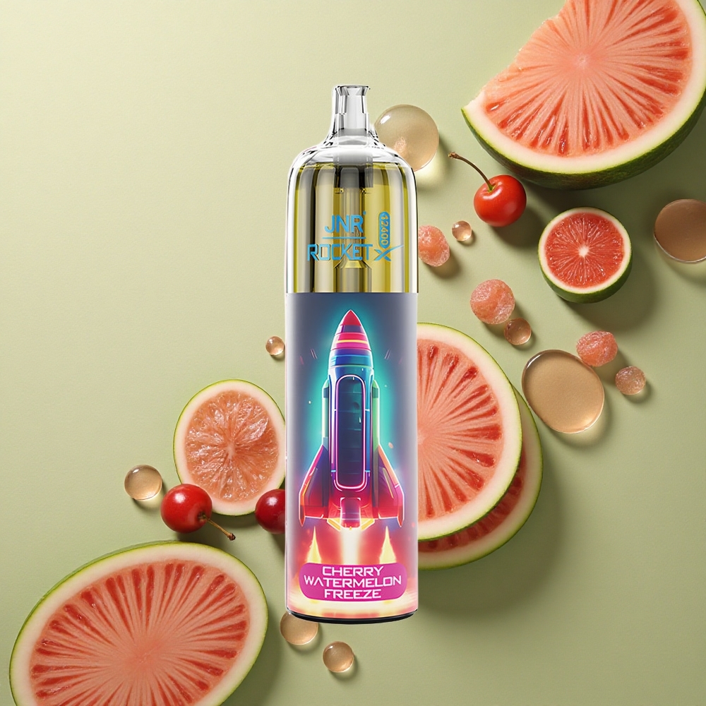 JNR Rocket-X 12400 Třešňový Melounový Mrazík s RGB Osvětlením a Nastavitelným Průtokem Vzduchu