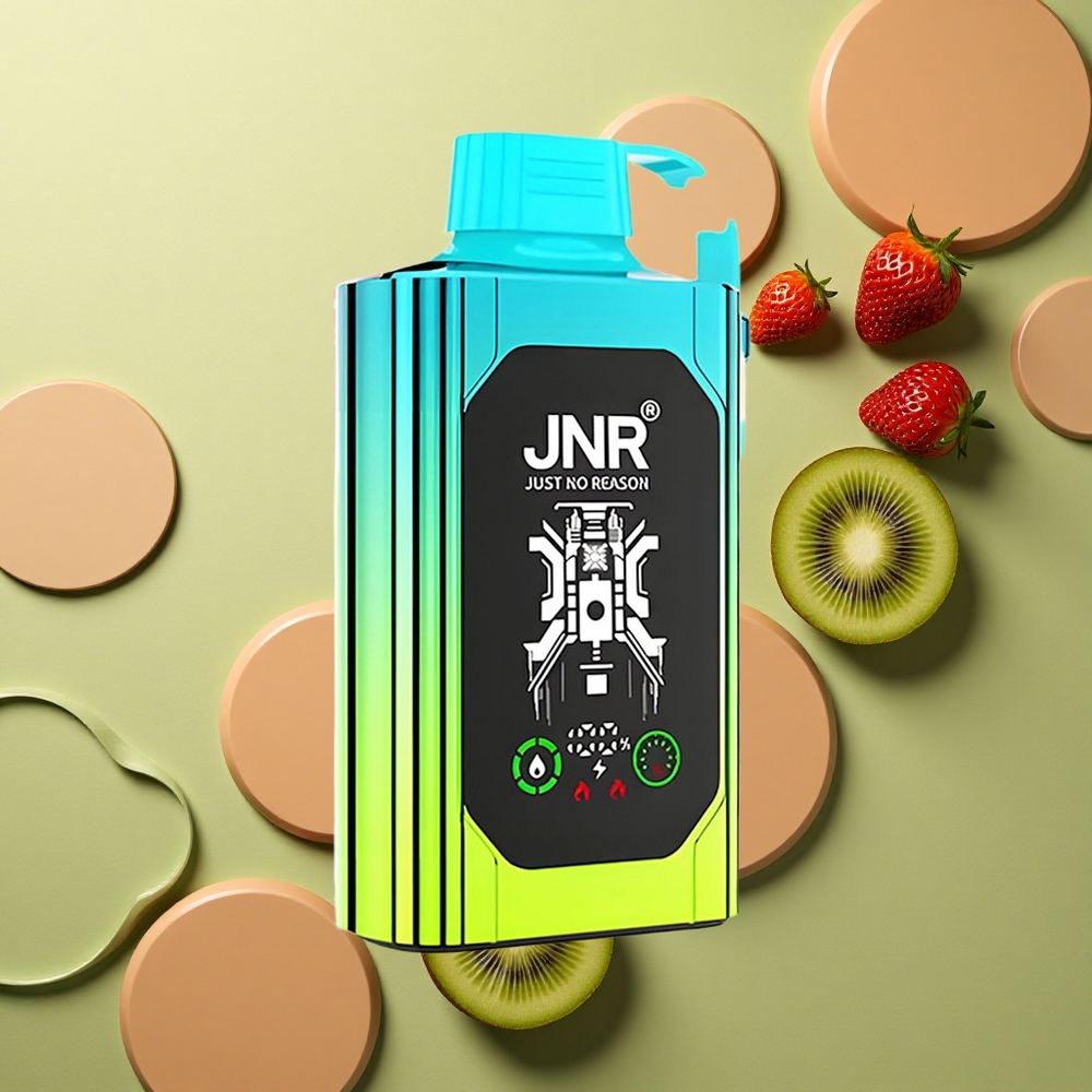 JNR Shisha Hookah Box 20500 Jahodové Kiwi s Duálním Mřížkovým Vinutím a Typ-C Nabíjením