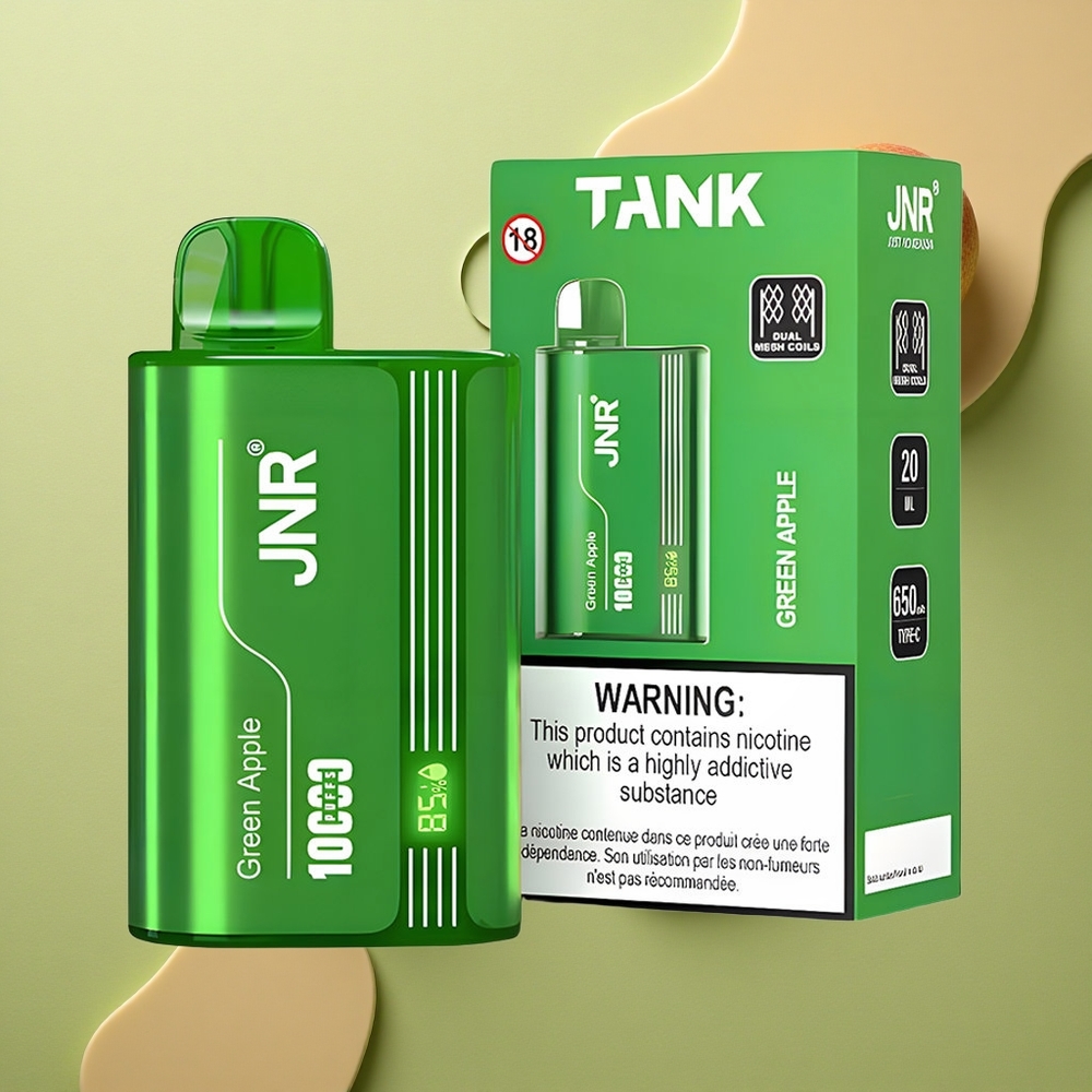 JNR Tank 10000 Zelené Jablko Broskev Hruška s Digitálním Displejem a Typ-C Nabíjením
