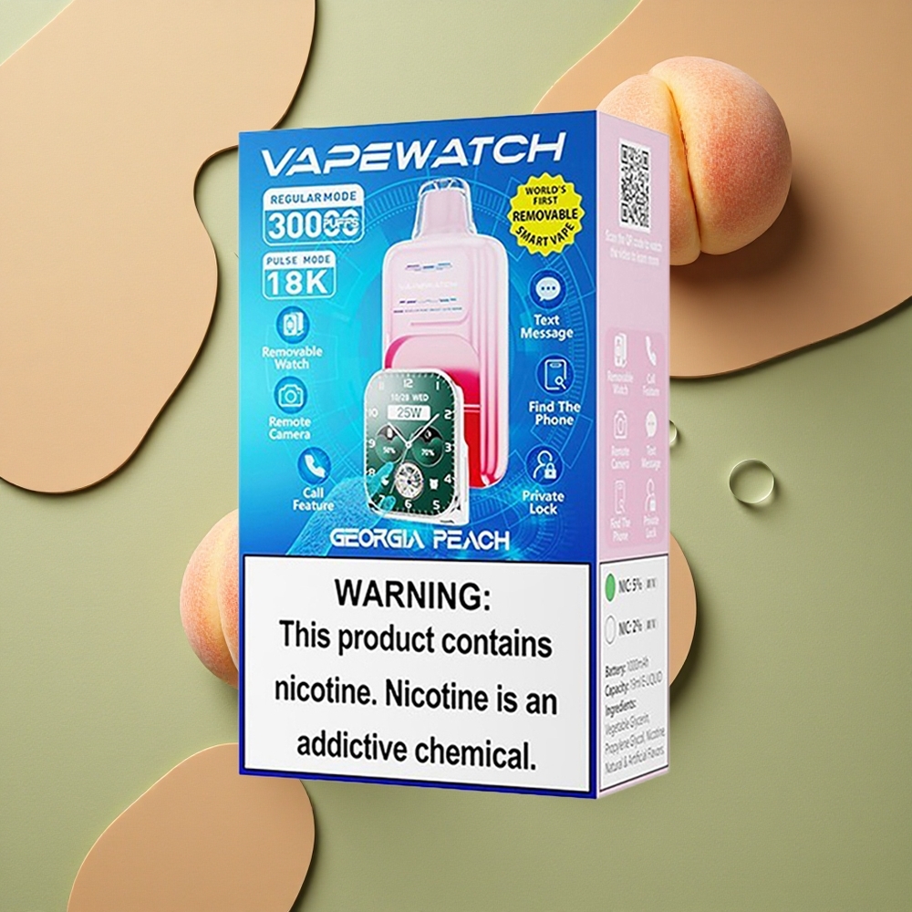 JNR VapeWatch 30000 Broskev Georgie 19mL Dual Mesh 5%