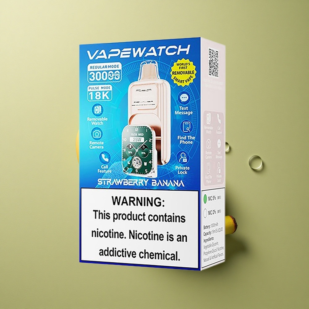 JNR VapeWatch 30000 Jahodový Banánový Dual Mesh Coil 19mL 1000mAh