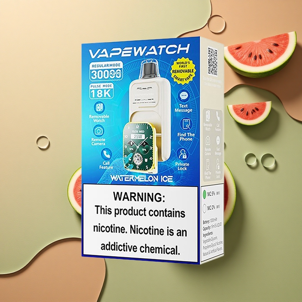 JNR VapeWatch 30000 Melounový Led s 19mL a Duální Síťovou Cívkou