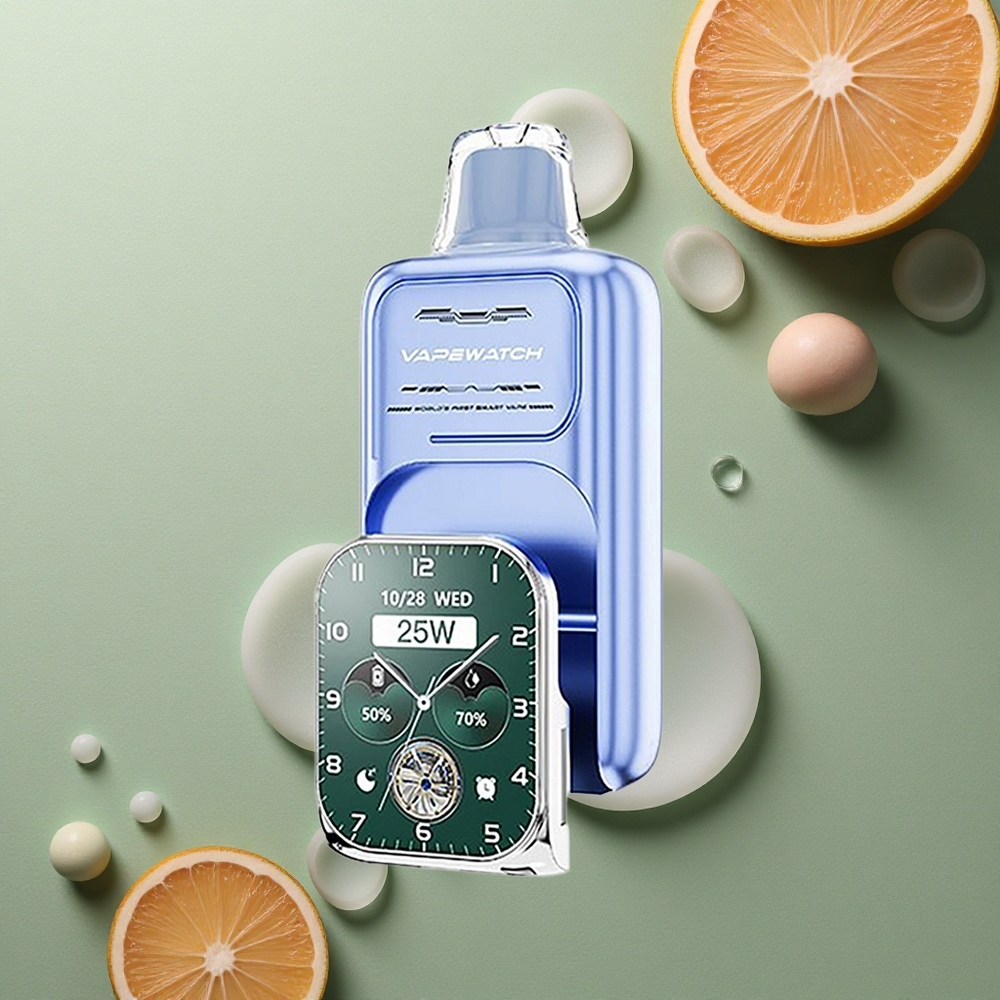 JNR VapeWatch 30000 Modrá Malina Led s 19mL a Dual Mesh Coil