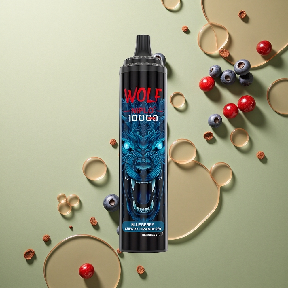 JNR Wolf Niplo 10000 Borůvka Višeň Brusinka 20ml 1.0 Ohm Type-C