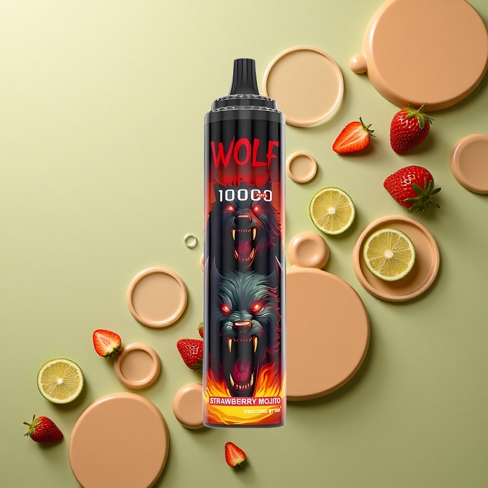 JNR Wolf Niplo 10000 Jahodový Mojito 20ml 650mAh