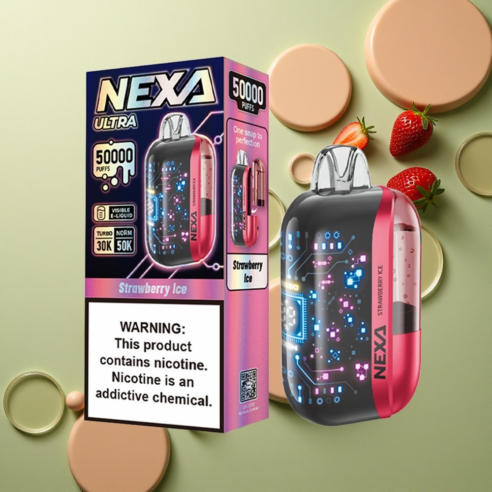 NEXA Ultra 50000 Puffs Jahodový Led s 20ml a 5% Nikotinu