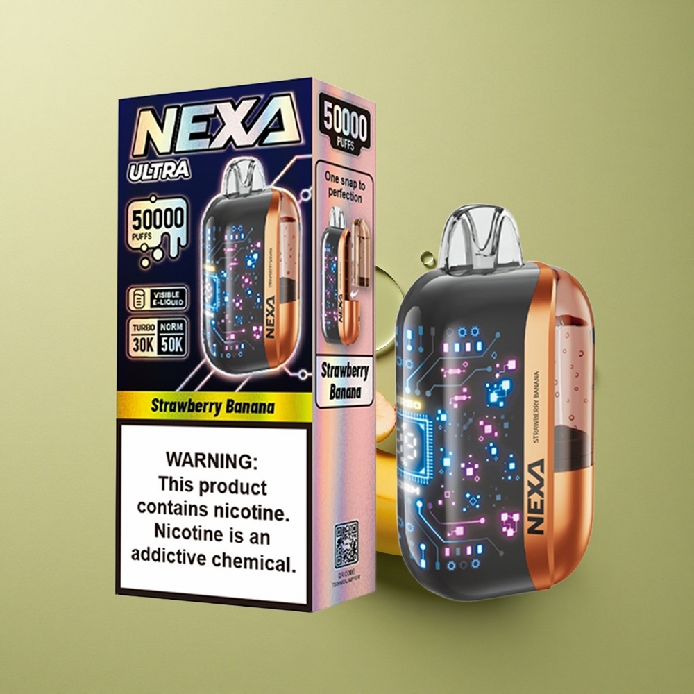 NEXA Ultra 50000 Puffs Jahodovo-Banánové Ultra 20ml 5% 0.9ohm