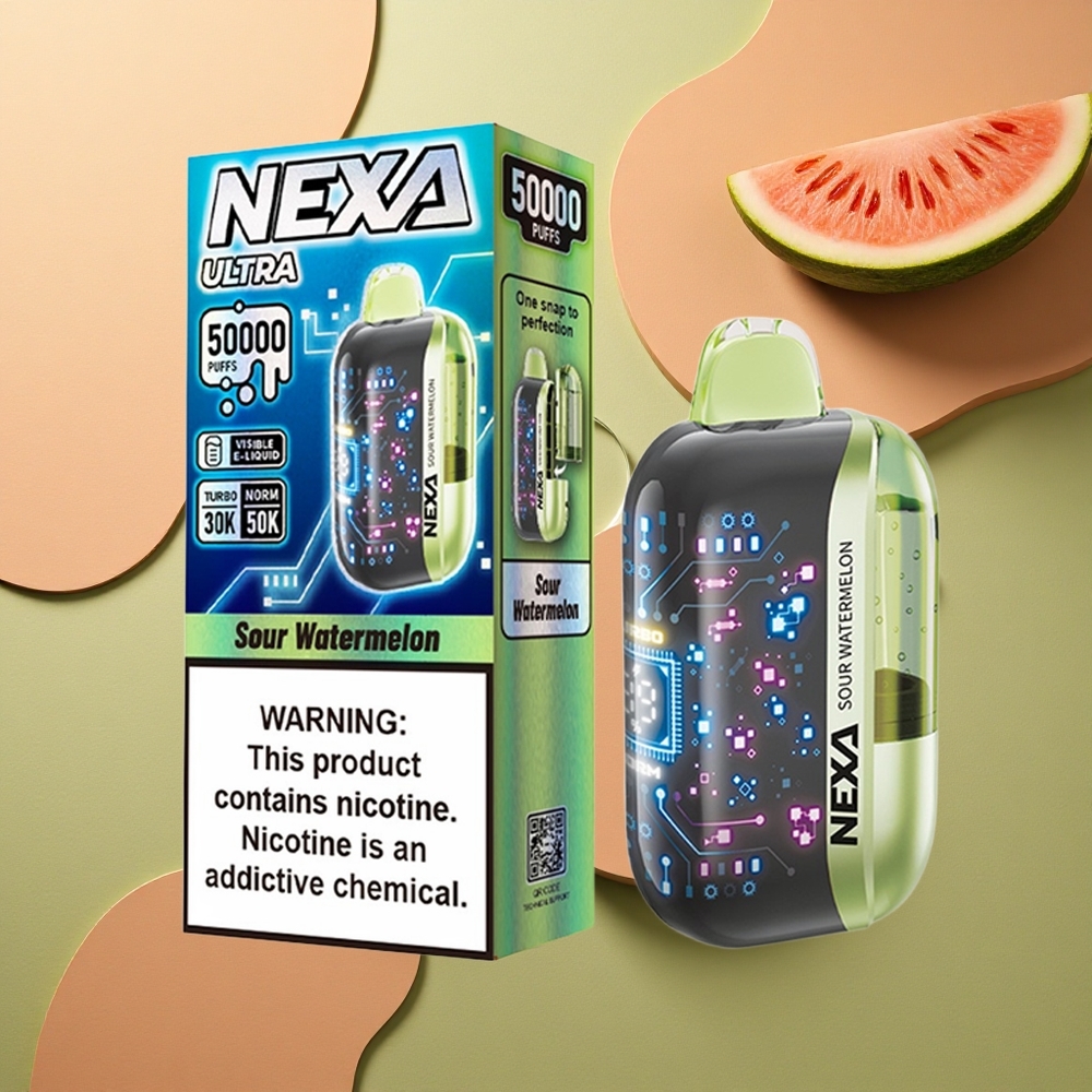 NEXA Ultra 50000 Puffs Kyselý Meloun Ultra 50K 20ml 5% Nikotinu