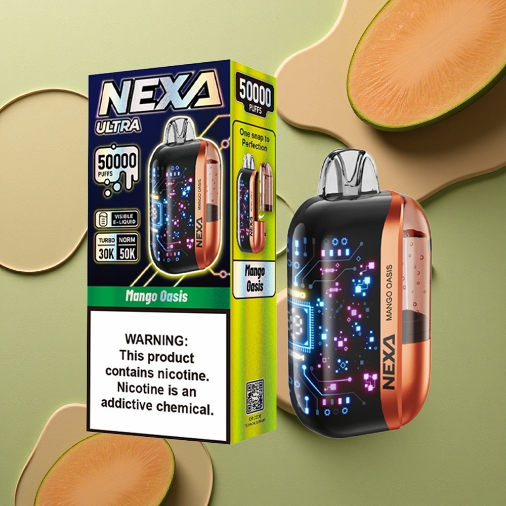 NEXA Ultra 50000 Puffs Mangová Oáza 20ml 5% Dual Mesh