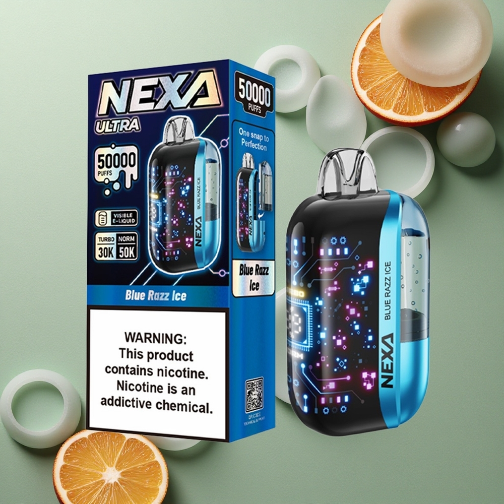 NEXA Ultra 50000 Puffs Modrá Malina Led 20ml 5% 0.9ohm