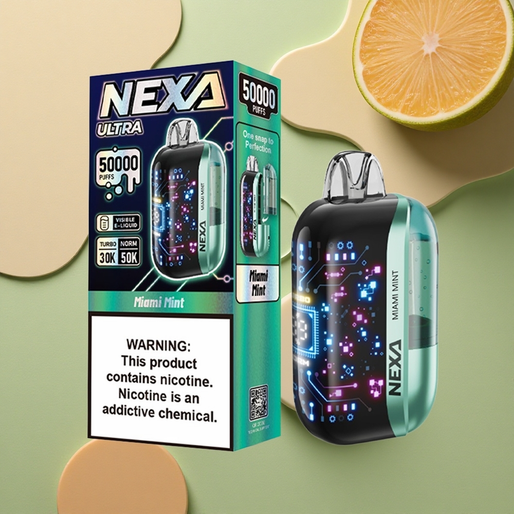 NEXA Ultra 50000 Puffs Pražská Máta Ultra 20ml Dual Mesh