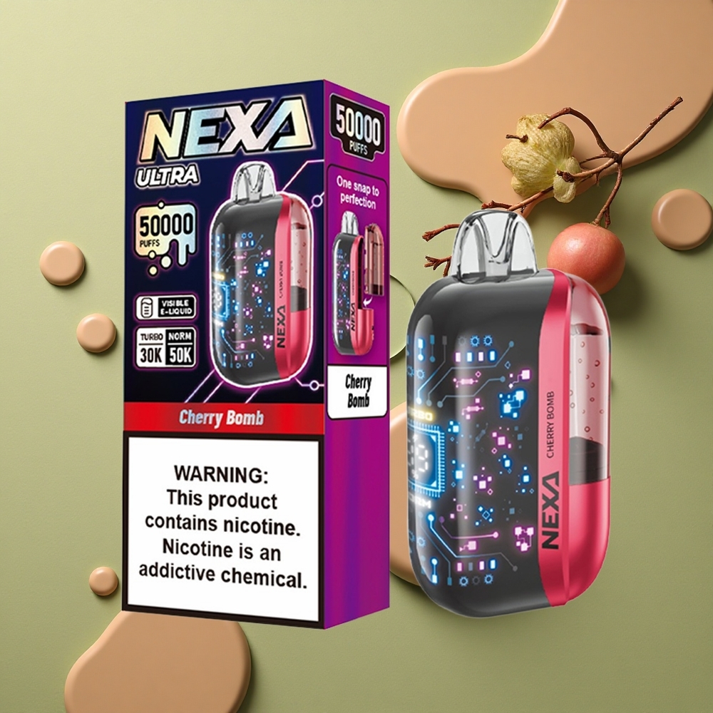 NEXA Ultra 50000 Puffs Třešňová Bomp 20ml 5% Dual Mesh