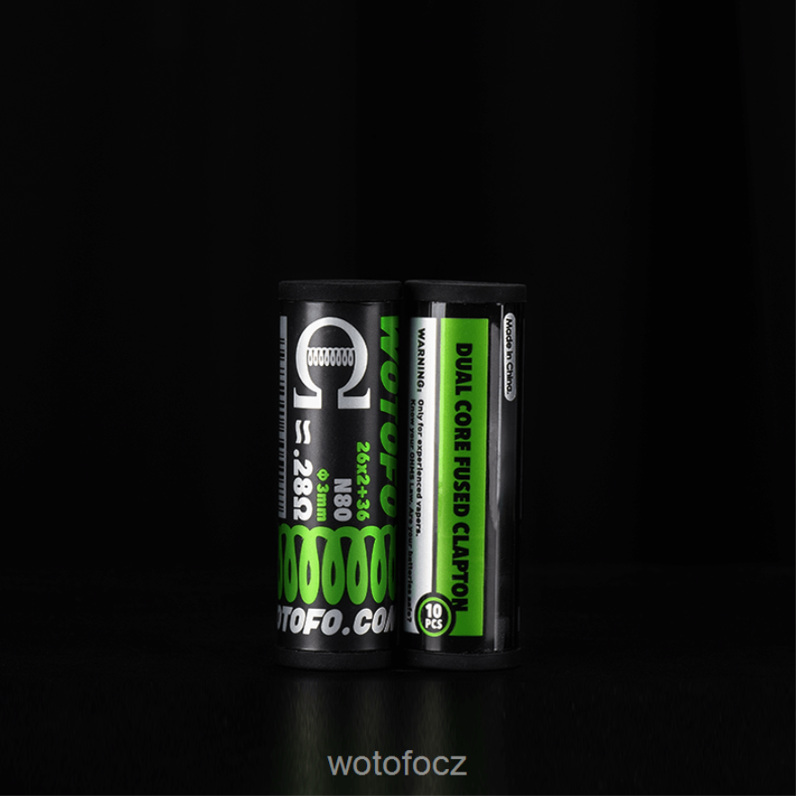 6448TR387 Wotofo předpřipravené cívky dvoujádrový tavený clapton 0,28 ohm 10ks | Wotofo E-Cigarette