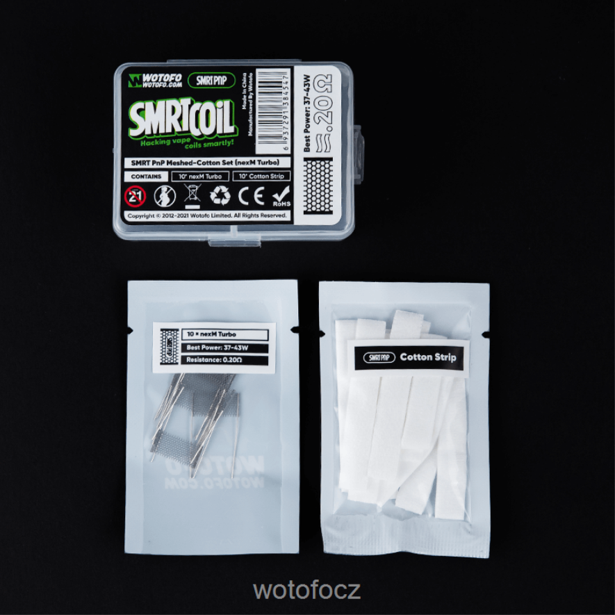 6448TR390 Wotofo SMRT pnp sada síťovina-bavlna nexmesh chlad | Wotofo Vape Flavours