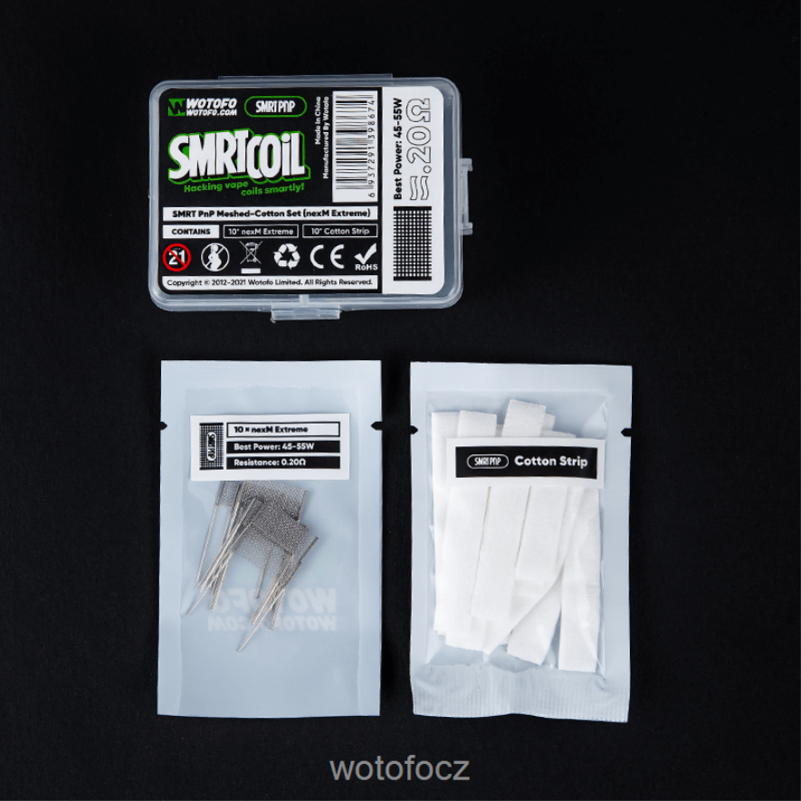 6448TR390 Wotofo SMRT pnp sada síťovina-bavlna nexmesh chlad | Wotofo Vape Flavours